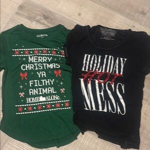 Green and Black Holiday Shirts